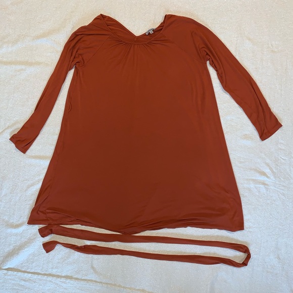 White Birch soft swing stretchy rust swing dress XL - Picture 5 of 6